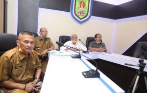 Lapor Kondisi Covid-19, Bupati Asahan Gelar Video Conference Dengan Gubernur Sumatera Utara