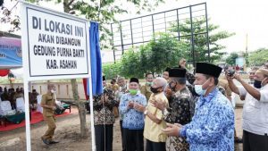 Bupati Hadiri Peletakan Plank Gedung Purna Bakti PNS Kabupaten Asahan