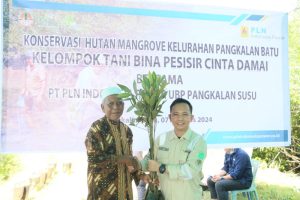 PT PLN Indonesia Power UBP Pangkalan Susu dan Kelompok Tani Bina Pesisir Cinta Damai Tanam 2000 Bibit Pohon