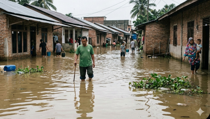 Diguyur Hujan Deras Kawasan Tapanuli Tengah Banjir Lagi